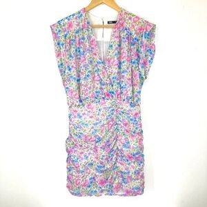 Zara Floral V-Neck Mini Dress